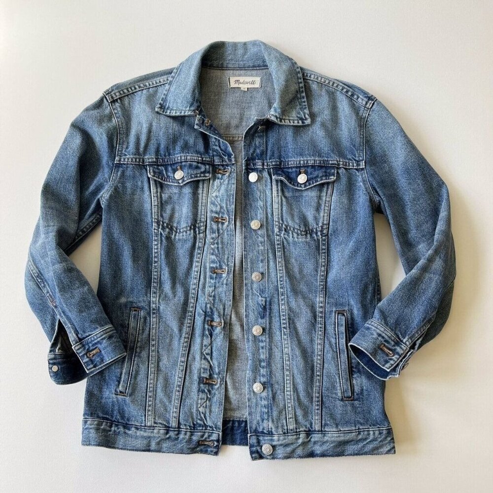 Madewell The Oversized Jean Jacket In Capstone Wash Xs View 4